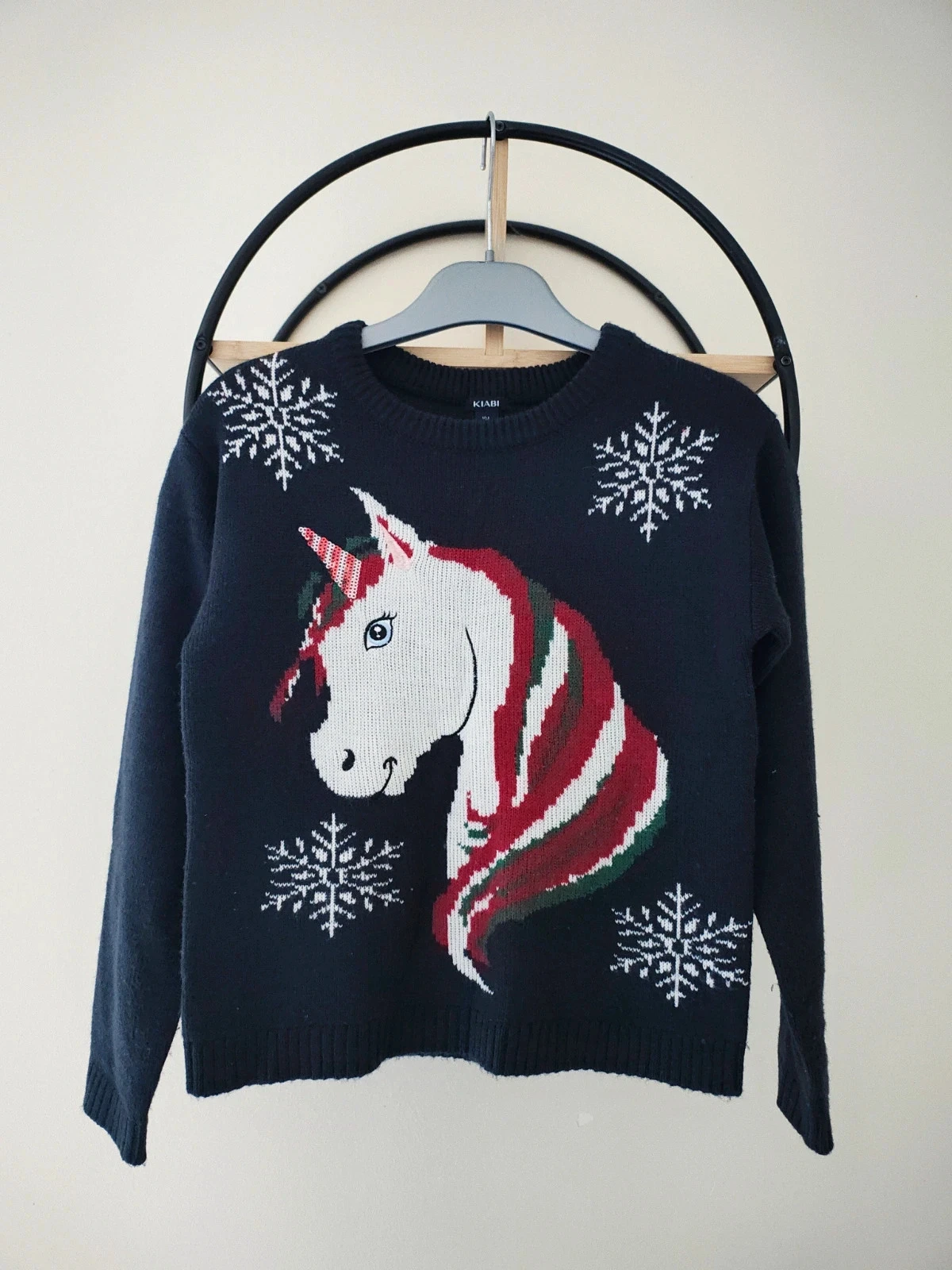 10 ans pull de Noël licorne Kiabi